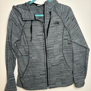 Women’s The North Face full zip hooded fleece jacket size medium